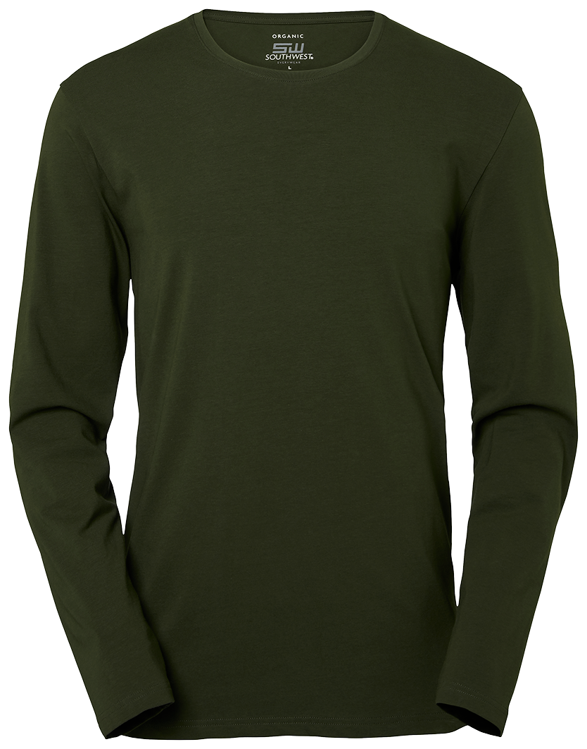 Långärmad T-shirt stretch Oliv 52