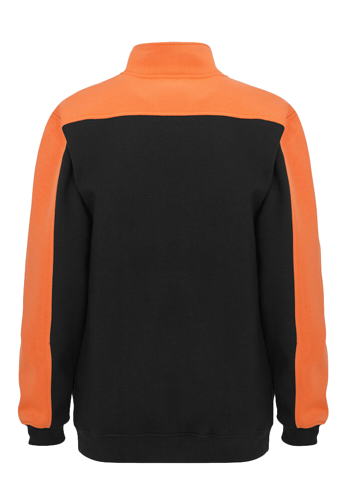 Collegetröja Hel Zip 2-färgad Orange 54