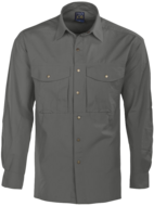 Skjorta med tryckknappar Grå 52