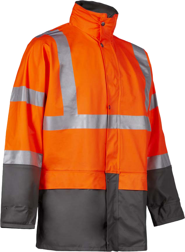 Advarsel Regnjakke EN ISO 20471 Klasse 2 Oransje 54