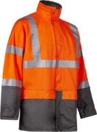 Advarsel Regnjakke EN ISO 20471 Klasse 2 Oransje 54