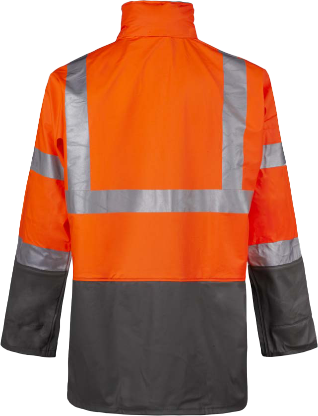 Advarsel Regnjakke EN ISO 20471 Klasse 2 Oransje 54
