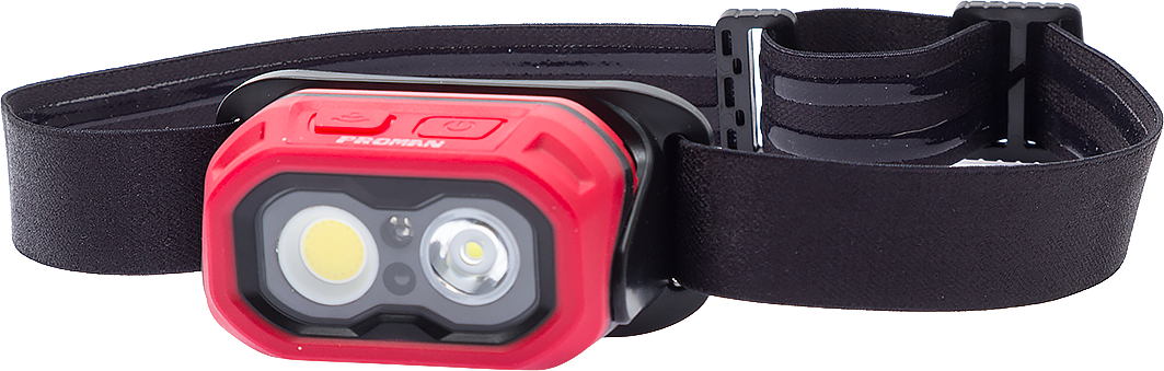 Pannlampa PIR-Sensor Laddbar