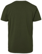 T-shirt stretch V-neck Oliv 50
